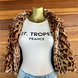 L.A. Hearts Chic ST. TROPEZ France BODYSUIT With Cutout Back Size Small